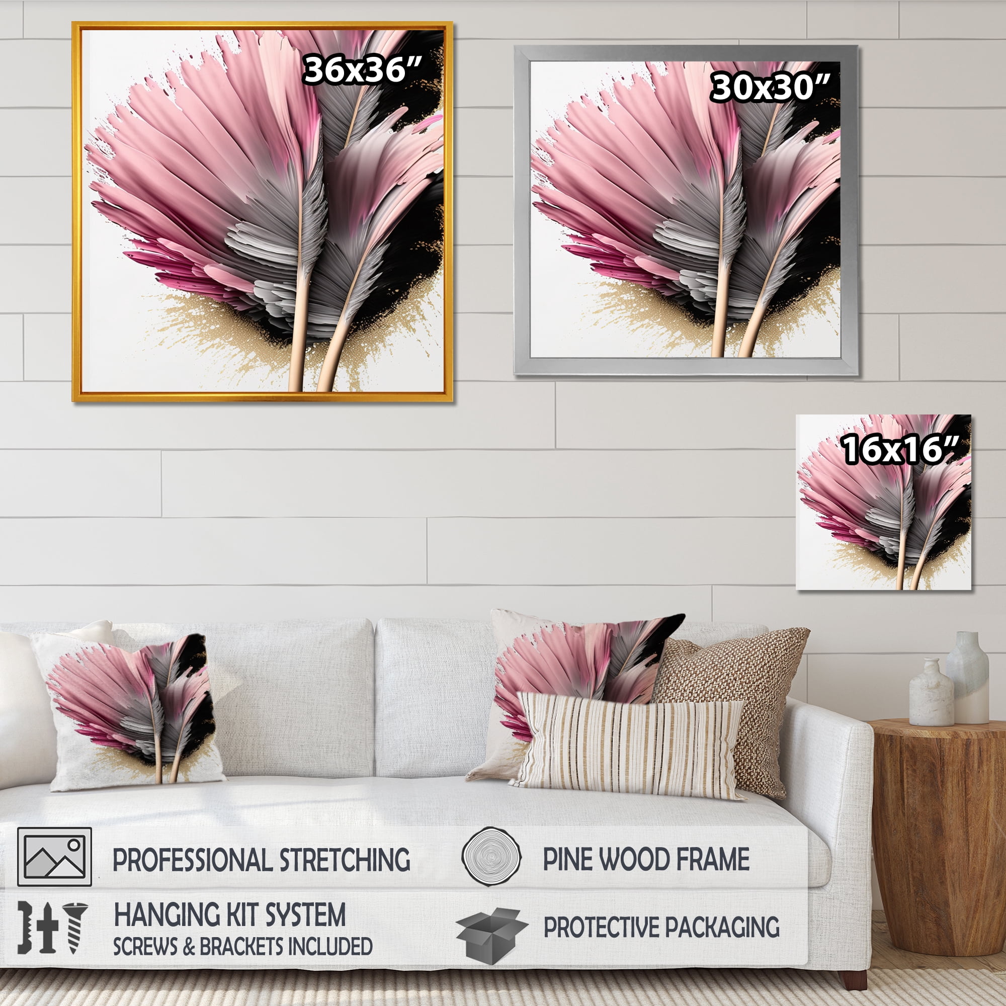 Designart Gerbera Hyperrealistic Flowers V Canvas Wall Art