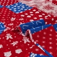 thumbnail image 6 of Smuge Christmas Quilt Sets Twin Size Snowflake Santa Claus Bedding Sets Reversible Bedspread Lightweight Coverlet with 2 Pillow Shams, Red Navy Blue, 6 of 6