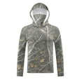 thumbnail image 5 of Dagegui Mens Camouflage UPF Shirt Lightweight Sun Protection Fishing Hoodies with Face Mask Breathable Quick Dry T-Shirt for Outdoor Work 003 Camouflage XXXL, 5 of 9
