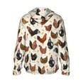 thumbnail image 3 of Balery Roosters and Chickens Men's Women's UPF 50+ Sun Protection Lightweight Hoodie Performance Long Sleeve Shirt for Fishing Running-3X-Large, 3 of 9