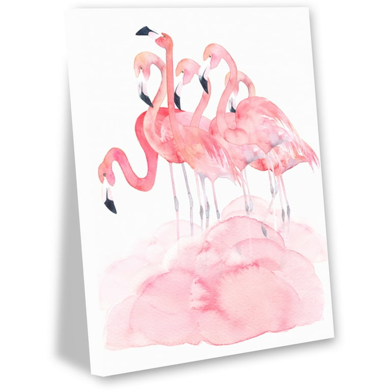 Janelle Patterson Art - Pink Flamingo Fun and Fruity Martini Glass