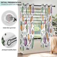 thumbnail image 3 of Yayeee Window Curtains Light Filtering 63"x52" Grommet Panel Pair Home Living Room Decor, Purple Vegetables Pattern, 3 of 7