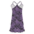 thumbnail image 4 of WRKEKC Womens Flannel Pajamas Sets Leopard Print Adjustable Cami Ruffle Trim Sleepwear Set for Women Home Loungewear Trendy Choice, 4 of 5