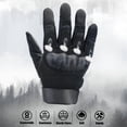 thumbnail image 5 of Caoutchouc Hard Knuckle Doigt Complet et Demi Doigt Gants Gants de cran Gants pour Moto Vlo Chasse Escalade CampingNoir, 5 of 5