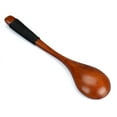 thumbnail image 4 of Oimcto Japanese Style Straight Handle Wooden Spoon with Black Thread for Eating Mixing Stirring,For Travel,Picnic,Camping Or Just for Daily Use,Material：High Quality,Include：1X Spoon, 4 of 4