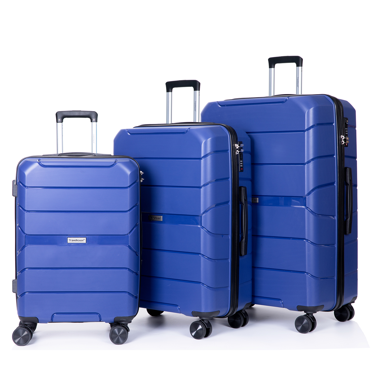 Carry on Lightweight Suitcase Set, Portable Trolley Case Sets with 4 Silent Wheels, Outdoor