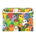 thumbnail image 7 of Yayeee Collapsible Cube Storage Bin with Lid Fabric Closet Decorative Basket with Handles, Cartoon Birds Pattern, 7 of 7