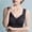 Black, variant on Plus Size Bra, Plunge V Neck Wirefree Bra Soft Comfy Wirefree Front Closure Lightweight Deep V Bra Full Coverage Supportive Bra Bust Shaping Wirefree Bra Thin Underwear, Black