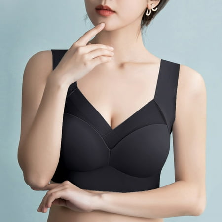 Delayuji Removable Cups Sports Bras for Women 1 Lace Bra Bra Women Underwear Bralette Crop Top Female Bra Large Top Female Up Brassiere Bra Removable Cups Padded Bustier Cute Fall Red2 XXL
