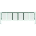 thumbnail image 4 of vidaXL Fence Gate Metal Fence Post Garden Gate for Outdoor Patio Steel Green, 4 of 16