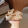 thumbnail image 6 of IUJSOY Toddler Girls Sandals Open Toe Strappy Gladiator Sandals Lightweight Flats Beach Shoes, 6 of 7