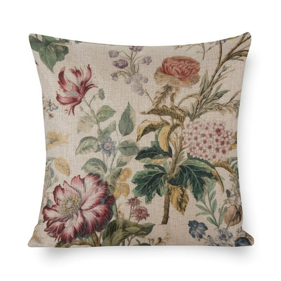 Decorative Pillows for Couch Sage Green Wild Plant Flower Pillowcase 16"x16" Seasonal Floral Pillowcase Farm Decorations Pillow Case Home Decoration for Sofa Couch Living Bed Room