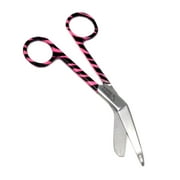 Pink & Black Zebra Pattern Handle Color Lister Bandage Scissors 5.5" (14cm), Stainless Steel