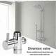 thumbnail image 4 of Brass 3 Way Valve G 1/2" Durable Rustproof Bath Shower Diverter 3 Way Diverter Valve Polished Chrome Easy to Install for Bathroom Kitchen Shower Syst, 4 of 5