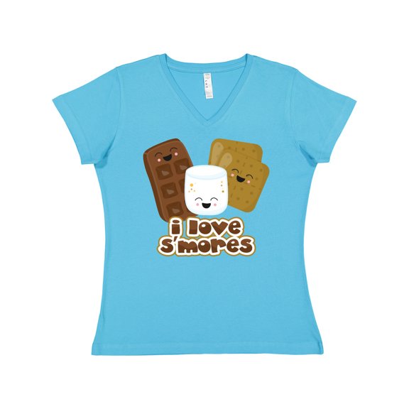 Inktastic I Love S'Mores Women's V-Neck T-Shirt