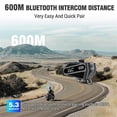 thumbnail image 4 of Motorcycle Helmet Bluetooth Headset with 2 Type Mics, Intercom/Hands-Free Call/Music/Waterproof/Nois, 4 of 5