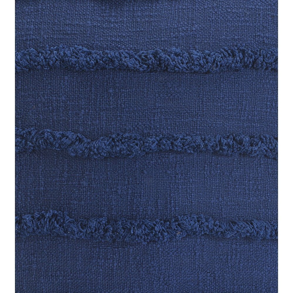 Ox Bay Navy Solid Organic Cotton Square 2 Piece Pillow Feather Filled Set