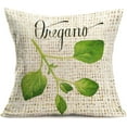 thumbnail image 5 of Throw Pillow Covers Green Plants with Botanical Quote Decorative Pillow Covers Set of 4 Cotton Linen Vintage Herb Plant Flower Leaves Decor Throw Waist Lumbar Pillow Case Cushion Cover 18"(Green Leaf), 5 of 6
