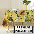 thumbnail image 4 of Sunflower and Lemonade Watercolor Style Tablecloths 60*120, Sunflowers Table Cloth Floral Table Cover, Water Resistant Morocco Lemon and Sun Flowers Oblong Tablecloth - Summer Flower Table Settings, 4 of 6