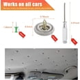 thumbnail image 2 of Yazoeia 60 PCS Car Roof Headliner Repair Kit, Vehicle Roof Snap Rivets Retainer with Installation Tool, Auto Interior Ceiling Cloth Fixing Repair Button, Suitable for Most Cars (Grid Grey), 2 of 6
