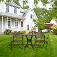 thumbnail image 7 of PATIO-IN 3 Piece Cast Aluminum Patio Bistro Set - Bronze, 7 of 7