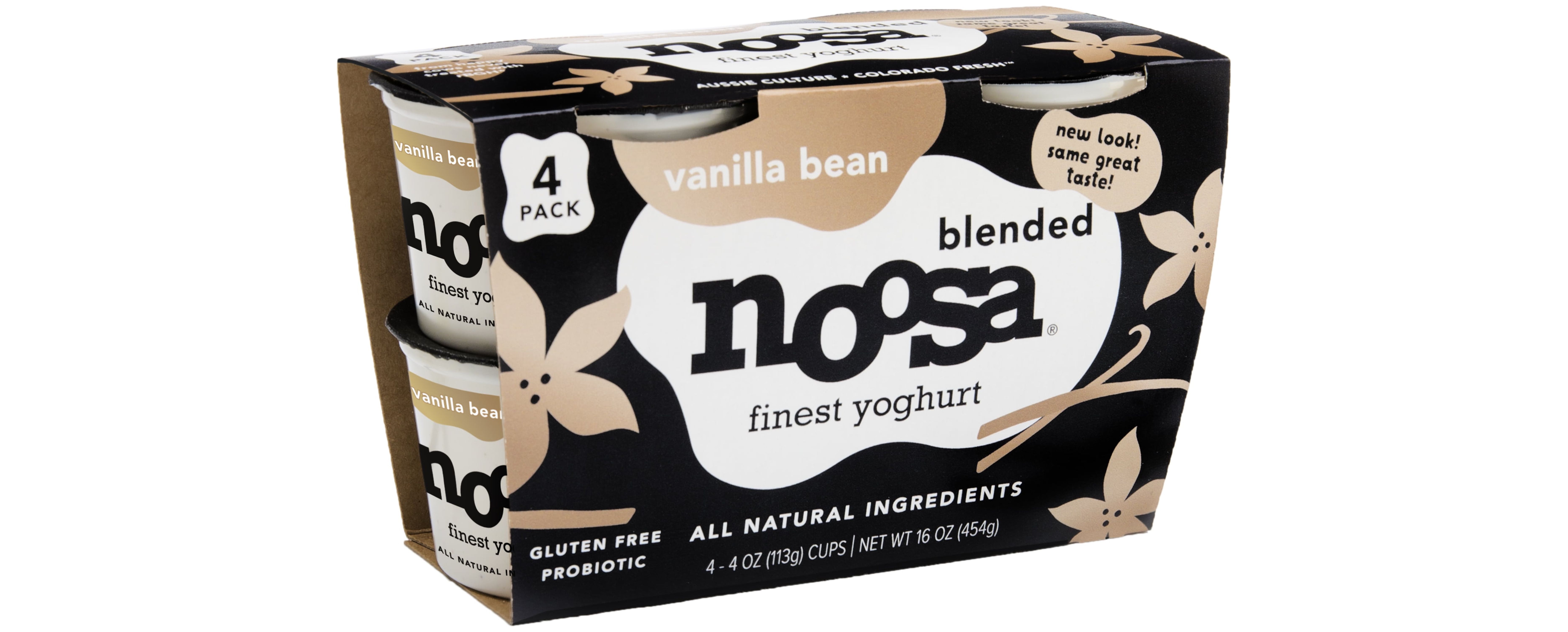 Noosa Yoghurt, Blended Whole Milk Yogurt, Velvety Smooth & Creamy, Vanilla Bean, 4 oz, Pack of 4 - image 2 of 2