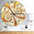 thumbnail image 3 of Designart 'Silver metal flower fractal ' Modern wall clock, 3 of 3