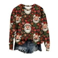 thumbnail image 4 of Edvintorg Gifts for Christmas Women's Sweatshirt Casual Long Sleeve Crewneck Vacation Christmas Printing Cute Loose Pullover Tops, 4 of 4