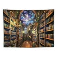thumbnail image 5 of BCIIG  Mysterious Bookshelf Tapestry Galaxy Space Library Tapestry Fantasy Landscape Tapestry Vintage Aesthetic Tapestry Book Decoration Tapestry Wall Hanging Decor for Bedroom Home Painting, 5 of 6
