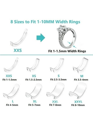 Hibro and Rings for Women Rings Set Size 9 Invisible Ring Size Adjuster for Loose Rings Ring Adjuster Sizer Fit Any Rings Ring Guard Spacer(Clip-on)