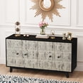thumbnail image 6 of 58.37" 4 Doors Vintage Storage Cabinet, Black. For Living Room, Bedroom, Office. Built With , Fir, . Generous Storage. Simple To Assemble Sideboard, Ideal For Spaces, Office, Bedroom. Crafted Ample, 6 of 6