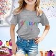 thumbnail image 2 of EHQJNJ Chandails en Molleton Col Rond Enfants Filles Anniversaire Fille Manches Courtes Tee Été T-Shirt Col Rond Coupe Décontractée Basique T-Shirt Graphique, 2 of 4