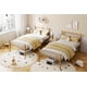 thumbnail image 2 of Yeshouse estructura de cama individual de metal con cabecero y piecero de diseño de corazón, plataforma con listones resistentes, espacio de almacenamiento bajo la cama, no requiere somier, 2 of 6