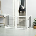thumbnail image 2 of PawHut Wooden Pet Fence with Support Feet White, 2 of 9