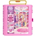thumbnail image 6 of Barbie Closet with Spin & Style Feature, Vanity, Ottoman, 4 Fashions, 20+ Pieces, Portable Storage, 6 of 6