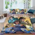 thumbnail image 2 of La Leyenda de Korra Conjunto de sábanas temático, trío de piezas, cómodo y amigable con la piel, diseño único, regalo de decoración para el hogar para familiares, amigos y fans,173cm *218cm, 2 of 6