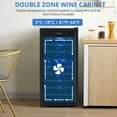 thumbnail image 6 of Seetaras 66 Bottles Wine Cooler Refrigerator, Freestanding Wine Cellar, Dual Zone with Digital LED Touch Control,Single Glass Door,For Red, White, Champagne or Sparkling Wine, 6 of 8