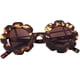 thumbnail image 2 of Gafas de sol redondas con flores para niñas, bonitas gafas de playa retro, 2 of 3