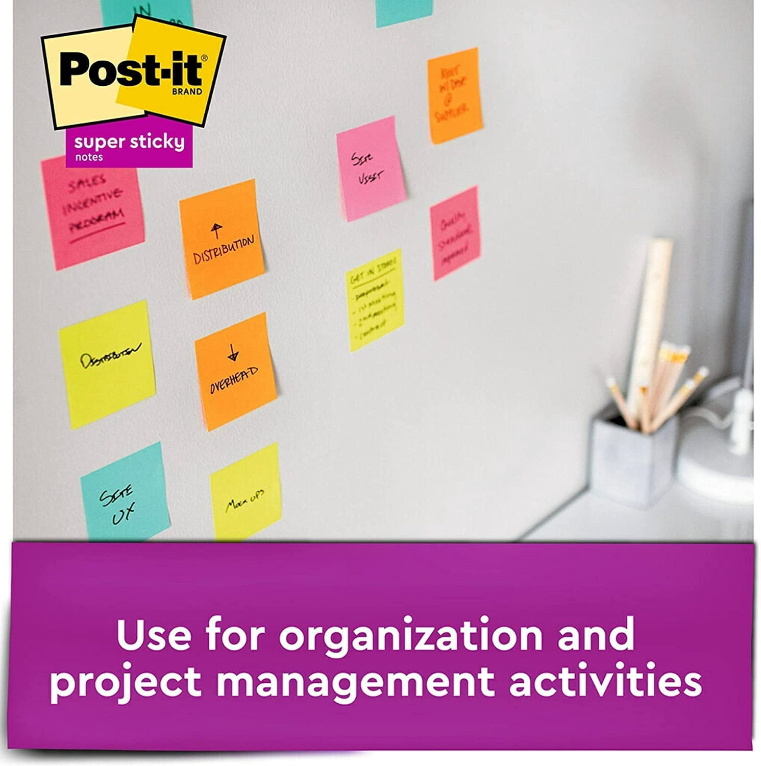 Post-it Super Sticky Dispenser Pop-up Notes R330-6SSUC, 3 in x 3 in (76 mm x 76 mm)