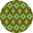 thumbnail image 1 of Ahgly Tapis Rond Lavable en Machine Intérieur Transitionnel Brun Bronze Foncé, 7 Pieds Rond, 1 of 7