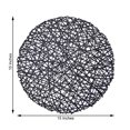 thumbnail image 3 of Efavormart 6 Pack 15" Black Round Woven Vinyl Placemats Non Slip Dining Table Placemats For Wedding Events Birthday Party, 3 of 5