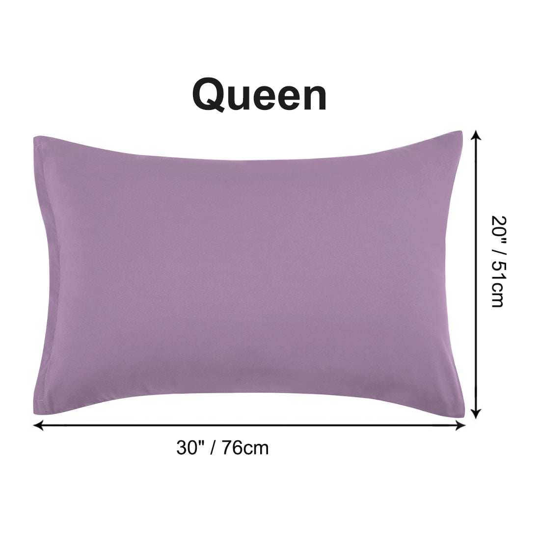 Unique Bargains 2-Piece Soft Microfiber Pillowcases, Queen, Lavender