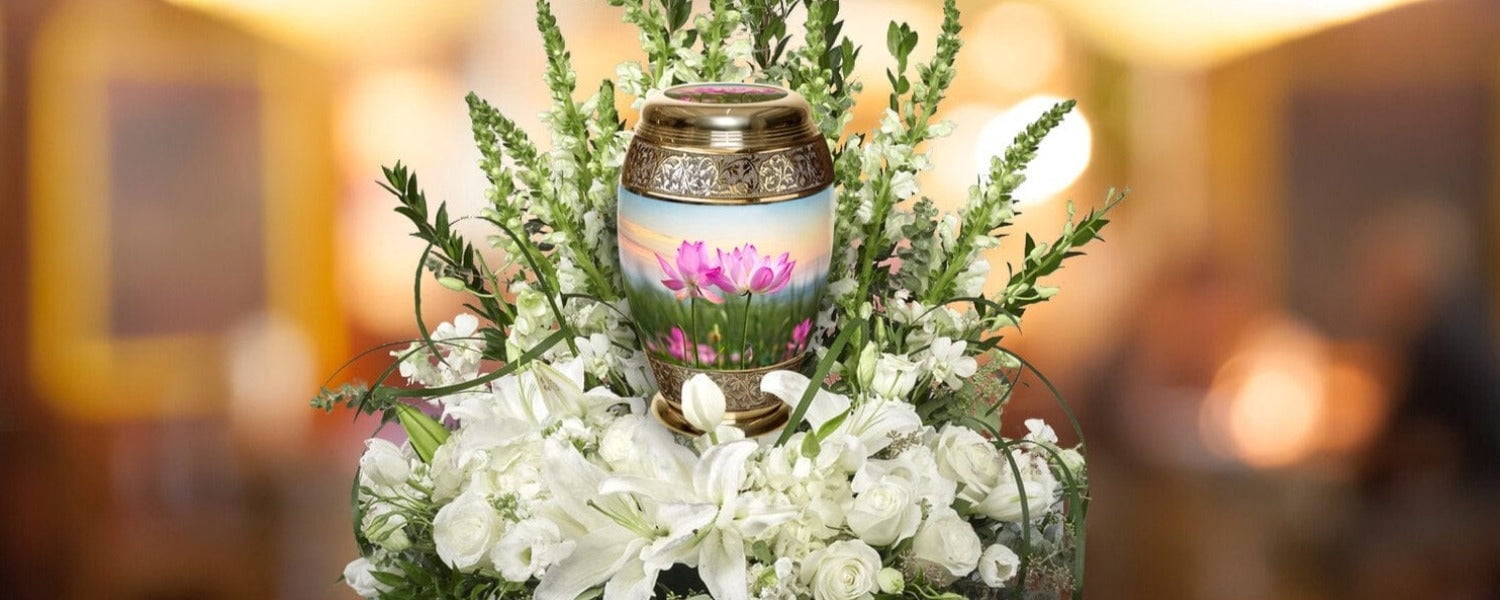 Lotus Urns for Cremation Ashes Large Urn XL or Small Keepsake Urns for Adult Cremation Ashes & Urns for Human Ashes for Home or Burial Cremation Urns