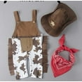 thumbnail image 3 of Ensemble d'Été 3 Pcs/ensemble Vêtements de Bébé Fille Garçon Cowboy à Franges Barboteuse Combinaison de Jeu, 3 of 5