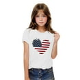 thumbnail image 4 of ZACPNCV Girls 4th of July T-Shirt USA Tees Stars Crew Neck Short Sleeve Striped Shirts Kids Flag Clothes White 7-8 Years, 4 of 9