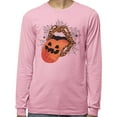 thumbnail image 2 of Pumpkin Lips Halloween Long Sleeve Shirt Unisex 3X-Large Pink, 2 of 5