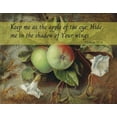 thumbnail image 2 of ArtsyQuotes 32x26 White Modern Wood Framed Museum Art Print Titled - Bible Verse Quote Psalm 17:8, Edward John Poynter - Autumn Apples and Convolvulus, 2 of 4