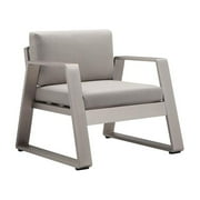 Pangea Home Air Two Seater Modern Aluminum Sofa Chair in Gray Finish