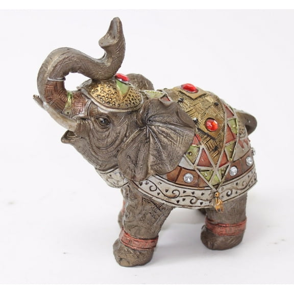Feng Shui 5" Bronze Elephant Figurine Wealth Lucky Figurine Gift & Home Decor