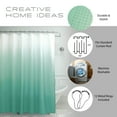 thumbnail image 2 of Ombre Textured Green Polyester Shower Curtain Set, 70" x 72" (13 Piece), 2 of 5